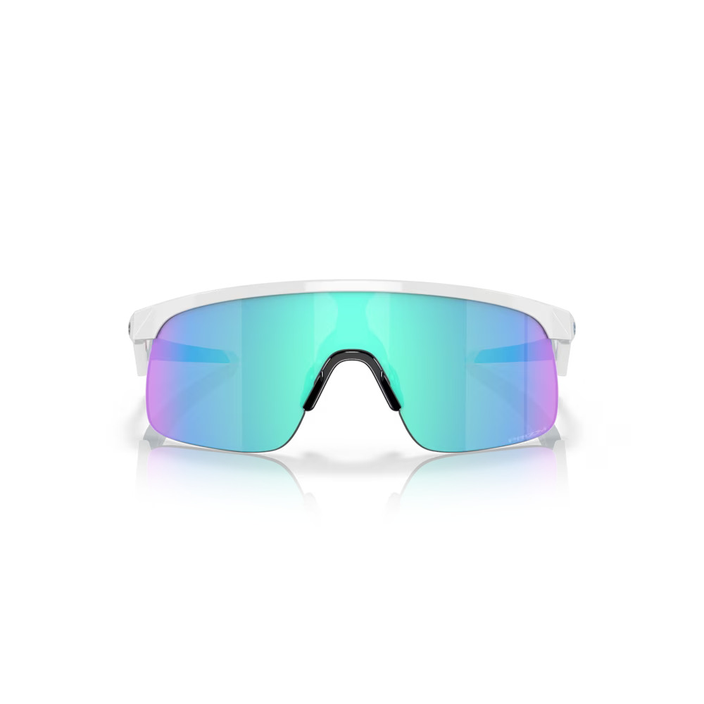 OAKLEY RESISTOR POLISHED YOUTH FIT WHITE PRIZM SAPPHIRE SUNGLASSES