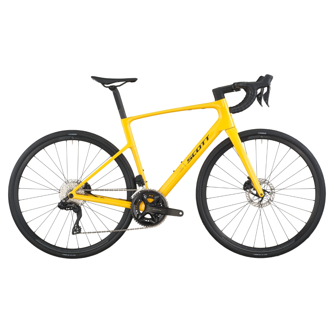 SCOTT ADDICT 40 VIVID YELLOW LIGHTWEIGHT AND ENDURANCE ROAD BIKE