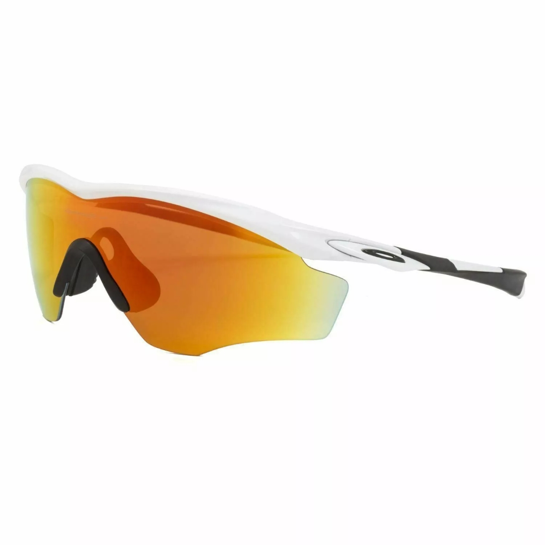 OAKLEY M2 FRAME XL POLISHED WHITE FIRE IRIDIUM SUNGLASSES